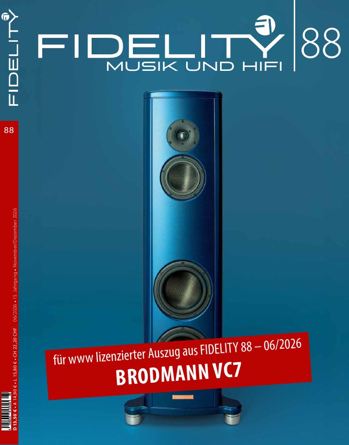 Cover of FIDELITY issue 88 (06/2026) with the Brodmann VC7. Opens the review as a PDF.